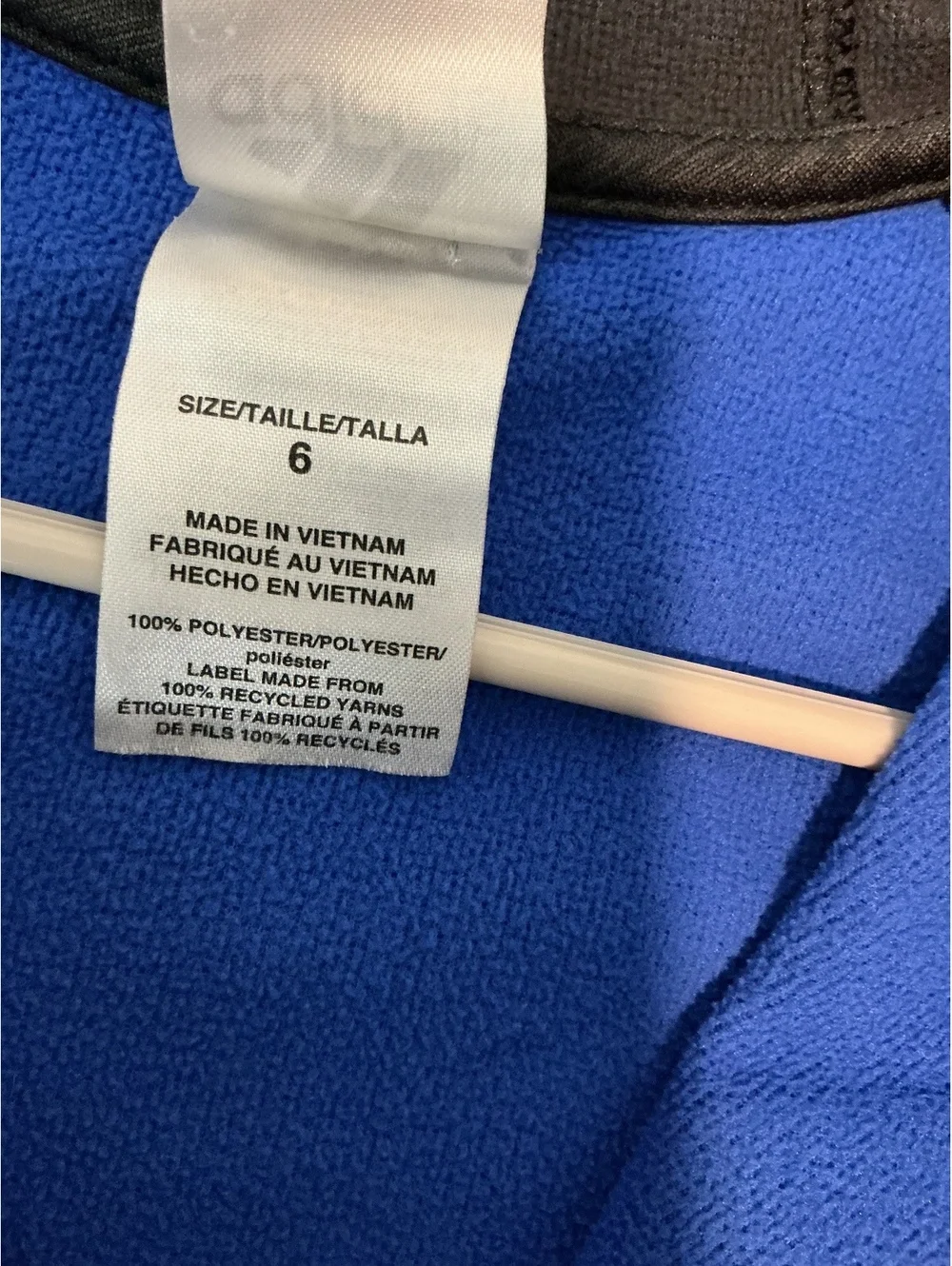 Adidas Boy's Kids Size 6 Blue and Black Hoodie Sweatshirt